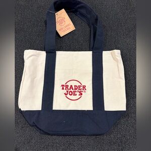 NWT Trader Joe's Limited Edition Holiday Canvas Mini Tote Bag